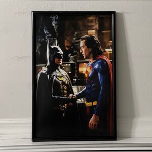 Batman Michael Keaton Superman Superman Lives Nicholas Cage Poster